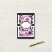Elegant Rosa Roses Post-it Klebezettel (Auf Schreibtisch)