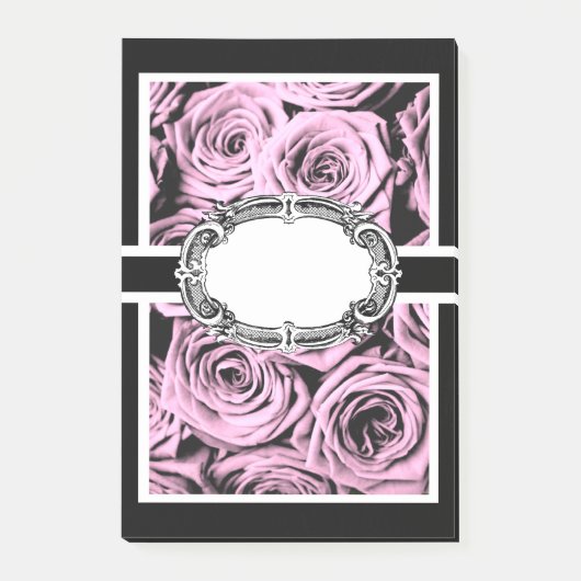 Elegant Rosa Roses Post-it Klebezettel (Vorderseite)