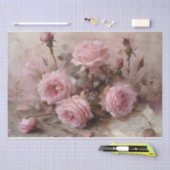 Elegant Rosa Roses Seidenpapier (Handwerk)