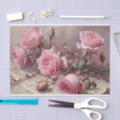 Elegant Rosa Roses Seidenpapier (Handwerk)
