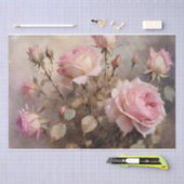 Elegant Rosa Roses Seidenpapier (Handwerk)