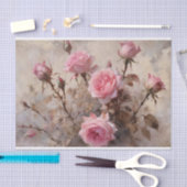 Elegant Rosa Roses Seidenpapier (Handwerk)