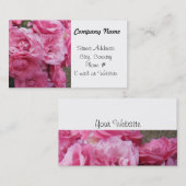 Elegant Rosa Roses Visitenkarte (Vorne/Hinten)