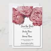 Elegant rosa Roses Wedding speichern das Datum Save The Date (Vorderseite)