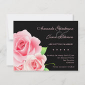 Elegant Rosa Save the Date [Schwarz] (Rückseite)