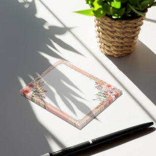 Elegant Rosa schöne Aquarellblume Post-it-Note Post-it Klebezettel