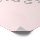 Elegant Rosa Silberner Ostern Brunch Ei Hunt Poster (Ecke)