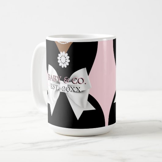 Elegant Rosa Tiffany ethnische Schwangerschaft Mom Kaffeetasse (Vorderseite Links)