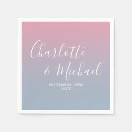 Elegant rosa und dusty blau Ombre Wedding Serviette