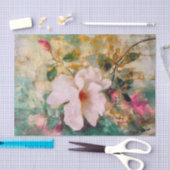Elegant Rosa und Gold Floral Seidenpapier (Handwerk)