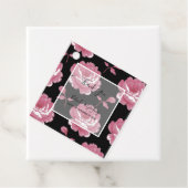 Elegant rosa Vintage Rose Hochzeitsgeschenk Geschenkanhänger (Beispiel)