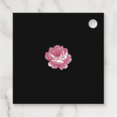 Elegant rosa Vintage Rose Hochzeitsgeschenk Geschenkanhänger (Rückseite)