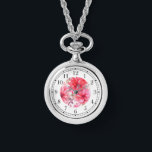 Elegant Rosa Wasserfarbe Floral Stilvolle Chic Fra Armbanduhr<br><div class="desc">Elegante rosa Aquarell Floral Stilvolle Chic Womans Watches mit eleganter rosa Aquarellblüte. Erstellt von Evco Studio www.zazzle.com/store/evcostudio</div>