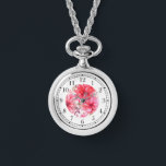 Elegant Rosa Wasserfarbe Floral Stilvolle Chic Fra Armbanduhr<br><div class="desc">Elegante rosa Aquarell Floral Stilvolle Chic Womans Watches mit eleganter rosa Aquarellblüte. Erstellt von Evco Studio www.zazzle.com/store/evcostudio</div>