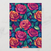 Elegant Rose Aesthetic Her Birthday Einladung (Rückseite)