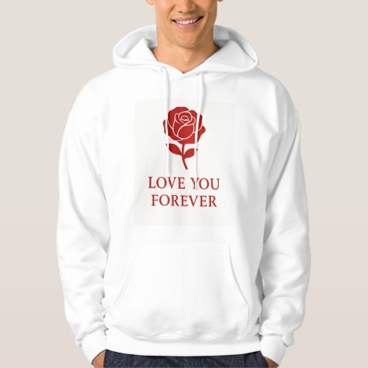 Elegant Rose Emblem Warming Hearts Valentine day Hoodie (Vorderseite)