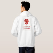 Elegant Rose Emblem Warming Hearts Valentine day Hoodie (Schwarz voll)