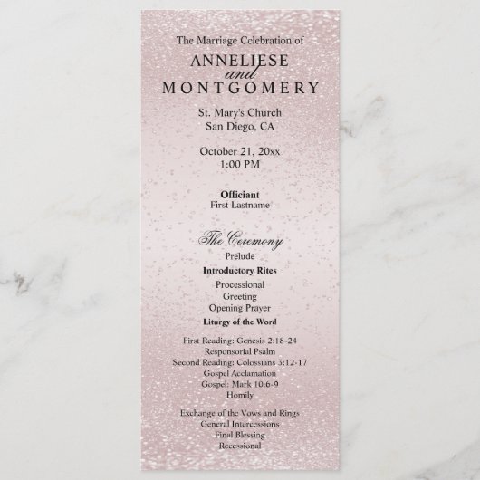 Elegant Rose Glitter - Programm (Vorderseite)
