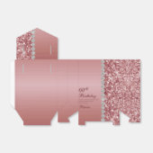 Elegant Rose Gold 60th Birthday Geschenkschachtel (Ungefaltet)