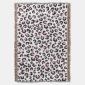 Elegant Rose Gold Black Leopard Pattern Decke (Vorderseite Vertikal)