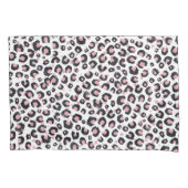 Elegant Rose Gold Black Leopard Pattern Kissenbezug (Vorderseite-Links)