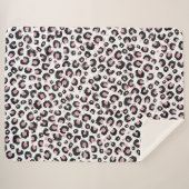 Elegant Rose Gold Black Leopard Pattern Sherpadecke (Vorderseite (Horizontal))
