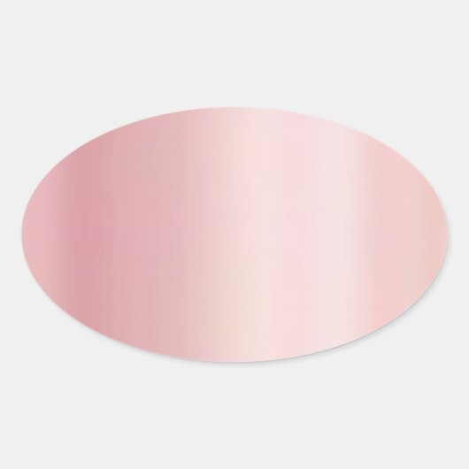 Elegant Rose Gold Blank Template Create Your Own Ovaler Aufkleber (Vorderseite)