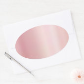 Elegant Rose Gold Blank Template Create Your Own Ovaler Aufkleber (Umschlag)