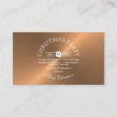 Elegant Rose Gold Christmas Party Ticket Begleitkarte (Vorderseite)