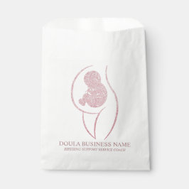 Elegant Rose Gold Doula & Baby Geschenktütchen
