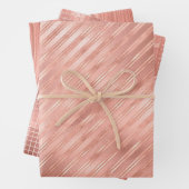 Elegant Rose Gold Foil Glam Patterns Geschenkpapier Set (Beispiel)