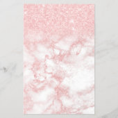 Elegant rose gold glitter marble makeup artist flyer (Hinten)