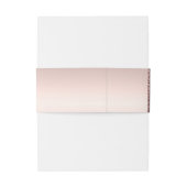 Elegant Rose Gold Glitter Script  Einladungsbanderole (Rückseitenbeispiel)