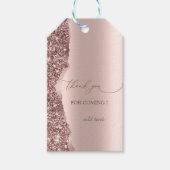 Elegant Rose Gold Glitter Script  Geschenkanhänger (Vorderseite)