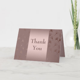 Elegant Rose Gold Hand Drawn Floral Thank You Karte
