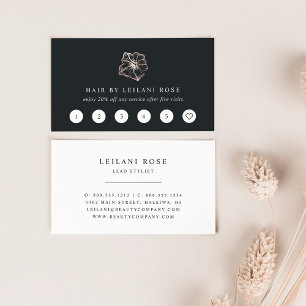 Elegant Rose Gold Hibiscus Flower Treuekarte