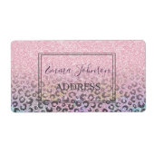 Elegant Rose Gold Iridescent Glitter Leopard Print (Vorne)