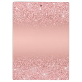 Elegant Rose Gold Luxe Shimmer Monogram  Klemmbrett (Rückseite)