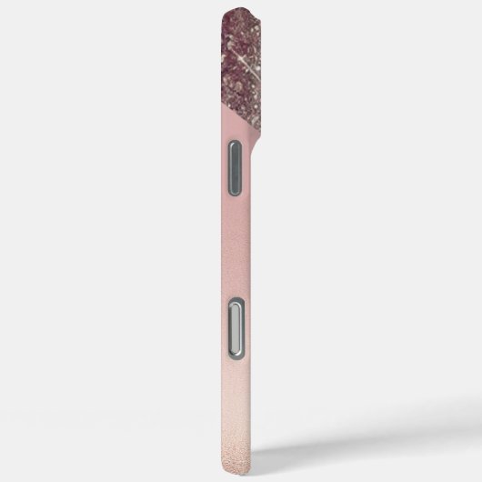 Elegant Rose Gold Monogram Case-Mate iPhone Hülle (Rückseite / Rechts)
