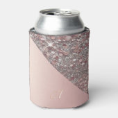 Elegant Rose Gold Monogram Dosenkühler (Kanne Vorderseite)