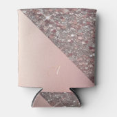 Elegant Rose Gold Monogram Dosenkühler (Vorderseite)
