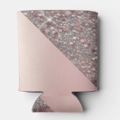 Elegant Rose Gold Monogram Dosenkühler (Rückseite)