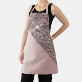 Elegant Rose Gold Monogram Schürze (InSitu)