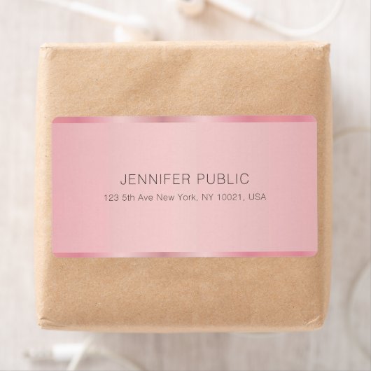 Elegant Rose Gold Template Shipping Address (Insitu)