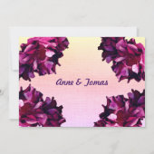 Elegant, Rose Hochzeit RSVP Einladung (Rückseite)