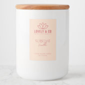 Elegant Rose & Ivory Candle Product Label  Lebensmitteletikett (Vorderseite)