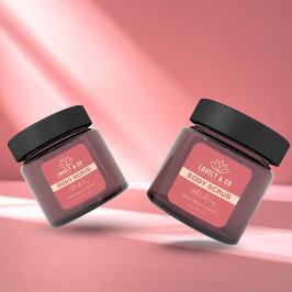 Elegant Rose & Ivory Salon Beauty Product Label Quadratischer Aufkleber