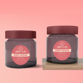 Elegant Rose & Ivory Salon Beauty Product Label Runder Aufkleber