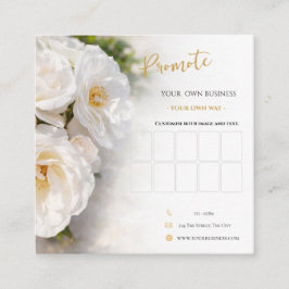 Elegant Rose Loyalty Business Card  Treuekarte