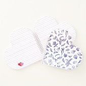 Elegant Rose Petal Line Art Pattern Notebook Notizblock (Innenseite)